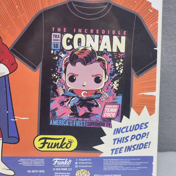 Conan Cosmic Comic BLACK XL Funko Pop T-Shirt NEW 100% Cotton - Picture 2 of 4